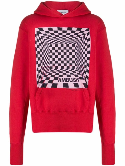 Shop Ambush Men's  Red Cotton Sweatshirt