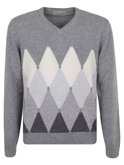 Shop Ballantyne Men's  Grey Cashmere Sweater