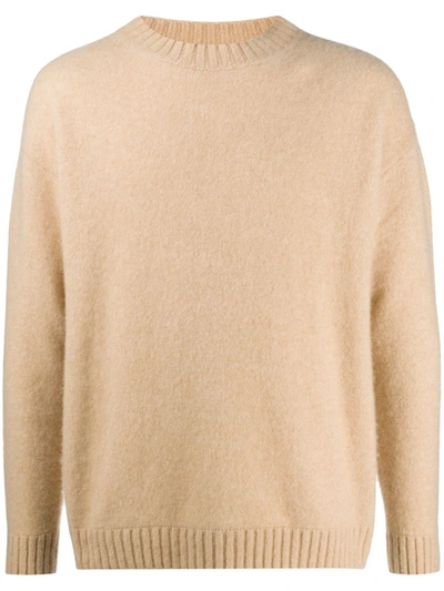Shop Laneus Men's  Beige Wool Sweater