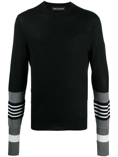 Shop Neil Barrett Men's  Black Wool Sweater
