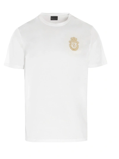 Shop Billionaire Couture Men's  White Cotton T Shirt