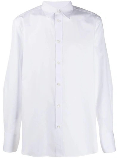 Shop Givenchy Men's  White Cotton Shirt