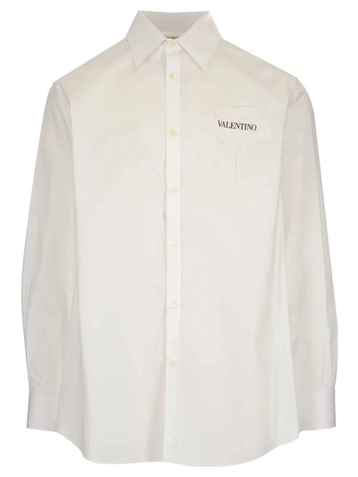 Shop Valentino Men's  White Other Materials Shirt