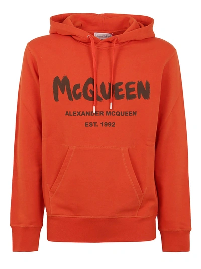 Shop Alexander Mcqueen Men's  Red Cotton Sweatshirt