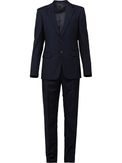 Shop Prada Men's  Blue Wool Suit