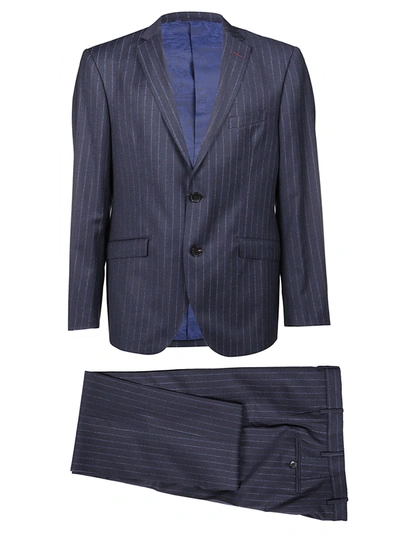 Shop Etro Men's  Blue Wool Suit