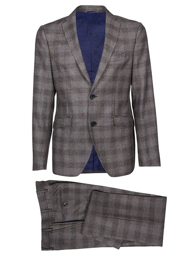 Shop Etro Men's  Grey Wool Suit