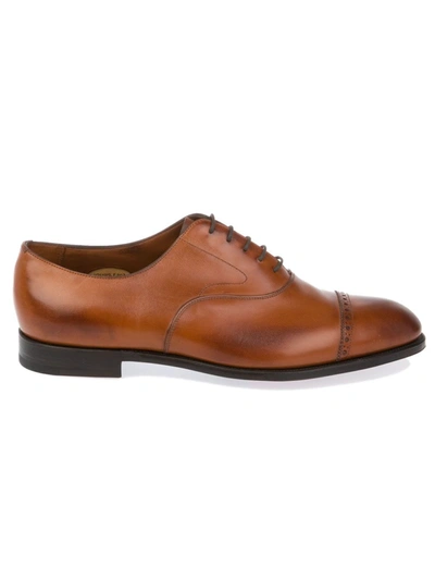 Shop Edward Green Men's  Brown Leather Lace Up Shoes