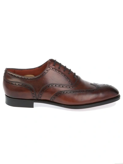 Shop Edward Green Men's  Burgundy Leather Lace Up Shoes In #800020