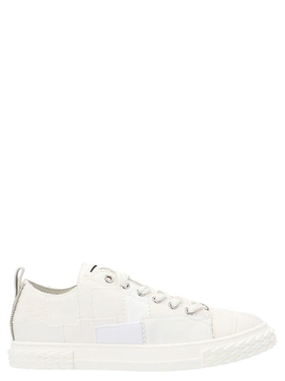 Shop Giuseppe Zanotti Design Men's  White Other Materials Sneakers