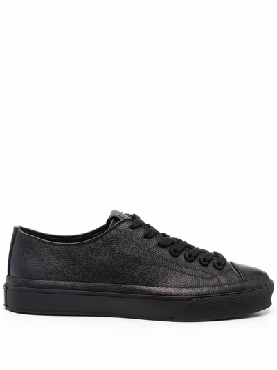 Shop Givenchy Men's  Black Leather Sneakers