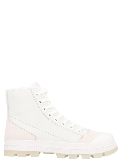 Shop Jimmy Choo Men's  White Other Materials Sneakers