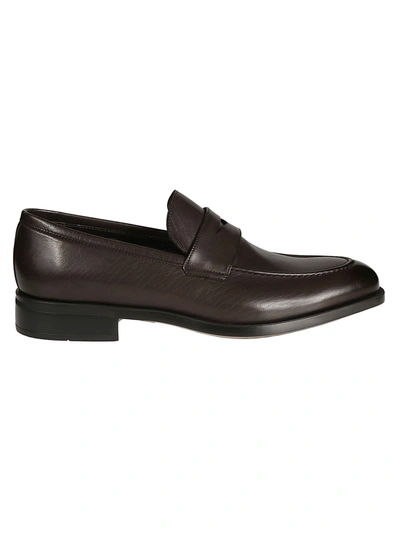 Shop Moreschi Men's  Brown Leather Loafers