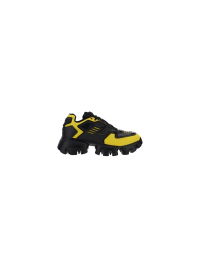 Shop Prada Men's  Yellow Other Materials Sneakers