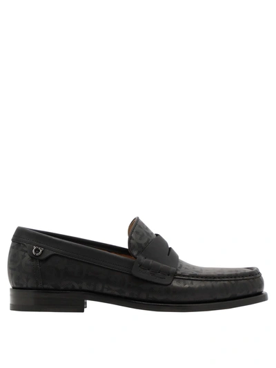 Shop Ferragamo Men's  Black Other Materials Loafers