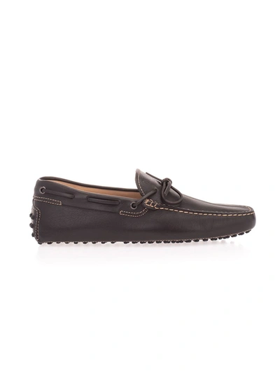 Shop Tod's Men's  Brown Leather Loafers