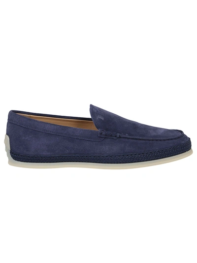 Shop Tod's Men's  Blue Other Materials Loafers