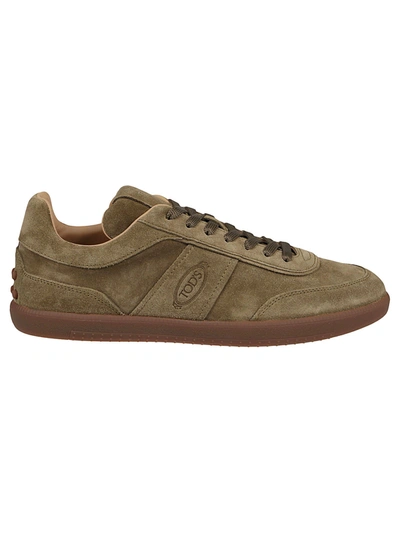 Shop Tod's Men's  Green Other Materials Sneakers