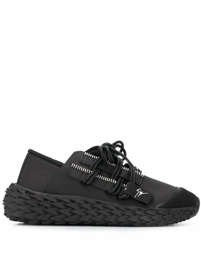 Shop Giuseppe Zanotti Design Women's  Black Polyester Sneakers