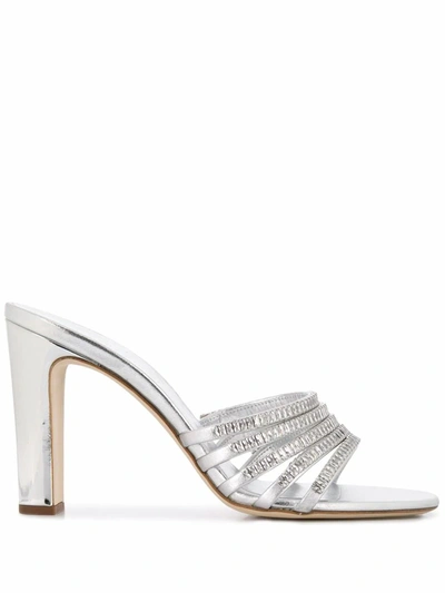 Shop Giuseppe Zanotti Design Women's  Silver Leather Sandals