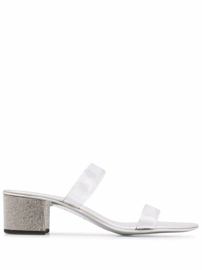 Shop Giuseppe Zanotti Design Women's  White Leather Sandals