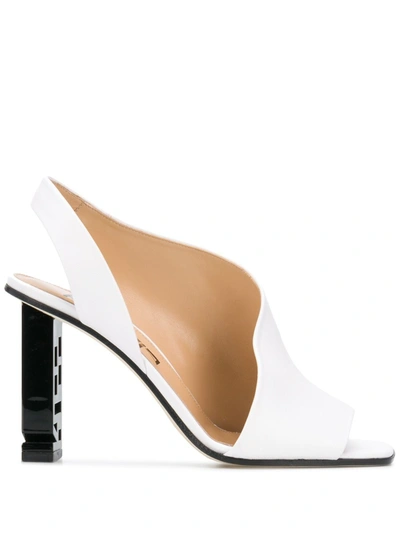 Shop Sergio Rossi Women's  White Leather Sandals