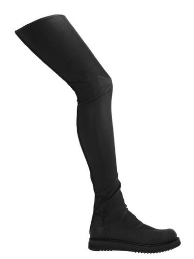 Shop Rick Owens Women's  Black Leather Boots