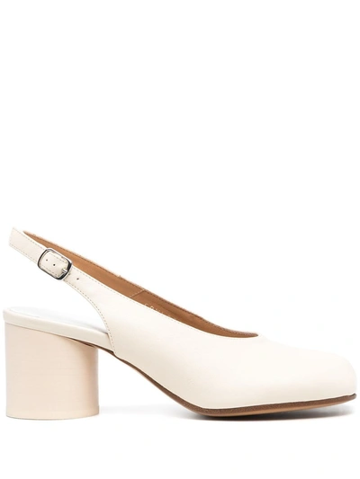 Shop Maison Margiela Women's  White Leather Pumps