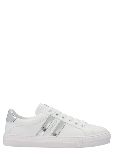 Shop Moncler Women's  White Leather Sneakers