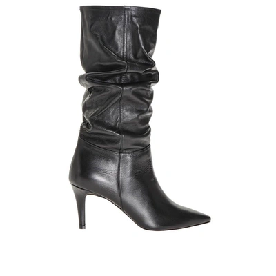Shop Pinko Women's  Black Leather Boots