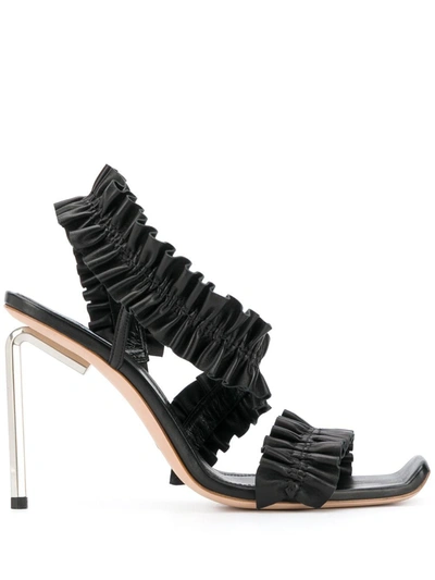 Shop Off-white Off White Women's  Black Leather Sandals
