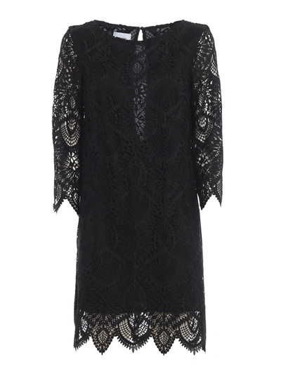 Shop Dondup Women's  Black Polyester Dress