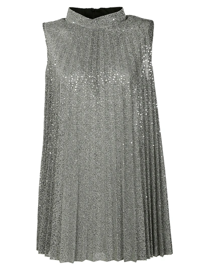Shop Dondup Women's  Silver Viscose Dress