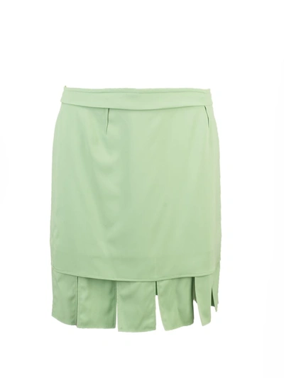 Shop Bottega Veneta Women's  Green Other Materials Skirt