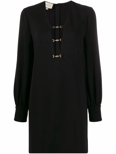 Shop Gucci Women's  Black Viscose Dress