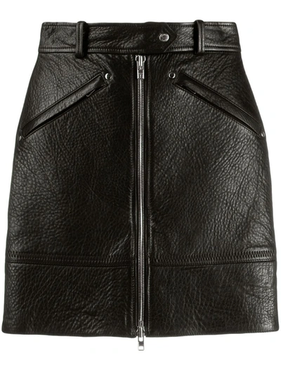 Shop Kenzo Women's  Black Leather Skirt