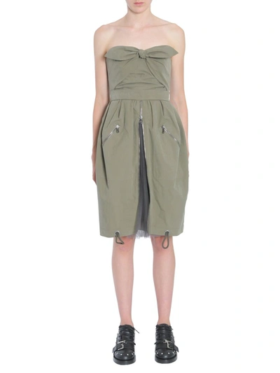 Shop Moschino Women's  Green Cotton Dress