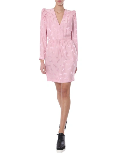 Shop Stella Mccartney Women's  Pink Silk Dress