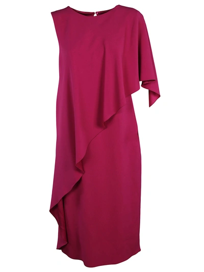 Shop Alberta Ferretti Women's  Burgundy Acetate Dress