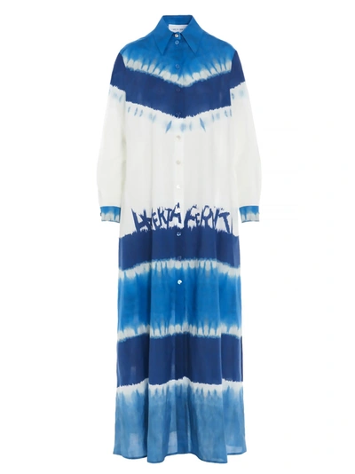 Shop Alberta Ferretti Women's  Blue Other Materials Dress
