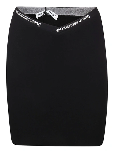 Shop Alexander Wang Women's  Black Viscose Skirt
