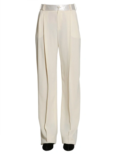 Shop Lanvin Women's  White Polyester Pants