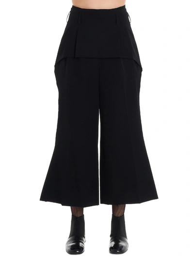 Shop Comme Des Garçons Women's  Black Wool Pants