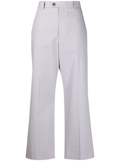 Shop Maison Margiela Women's  Grey Cotton Pants