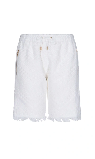 Shop Marine Serre Women's  White Cotton Shorts