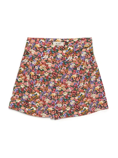 Shop Blazé Milano Women's  Multicolor Silk Shorts