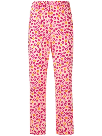 Shop Marni Women's  Pink Silk Pants