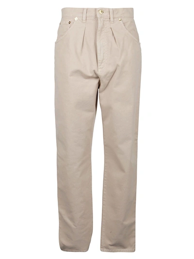 Shop Alberta Ferretti Women's  Beige Cotton Pants