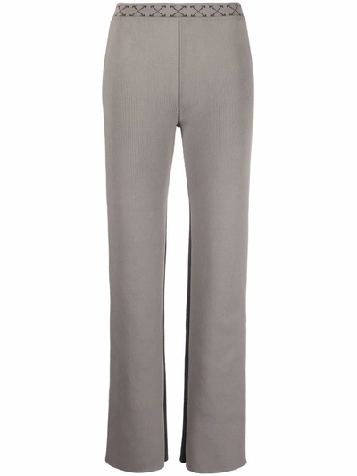 Shop Off-white Off White Women's  Grey Polyester Pants