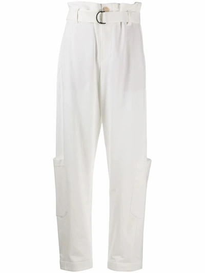 Shop Brunello Cucinelli Women's  White Cotton Pants